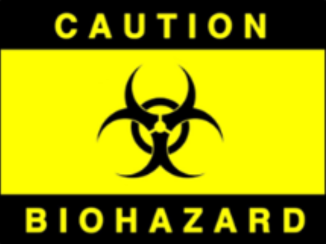 Biohazard warning sign